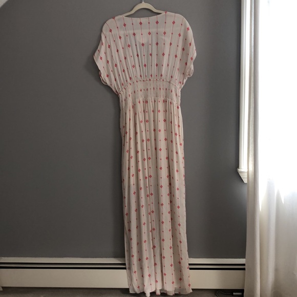 Womens maxi dress NWT. Pinkish Red and Cream - Picture 3 of 3